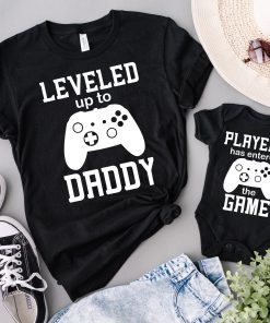 New Dad Shirt Leveled Up Shirtdad And Son Matching Shirts Shirtdad Shirtdaddy Shirtfather’s Day Shirt Gift For Dad