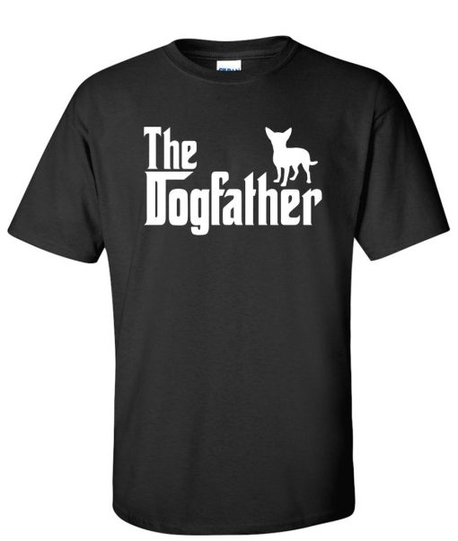 The Dogfather Chihuahua Dog Logo Graphic Tshirt